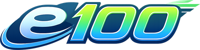 Logo e100 platform hiburan sports & casino Indonesia